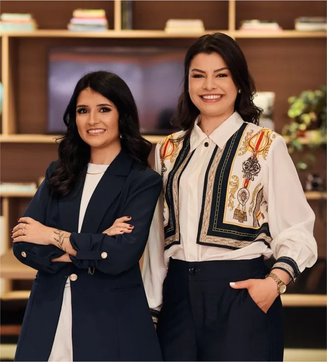 Advogadas Paula Matozo e Chaiane Espinosa, do escritório Matozo & Espinosa Advogadas, especializadas em Direito de Família.